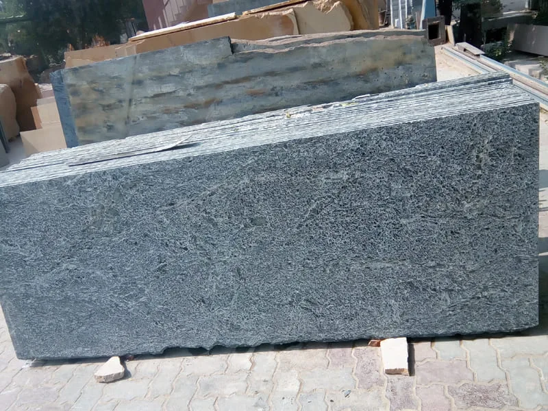grey color waxy soap stone lappato finish use for floor slabs tabletops countertops