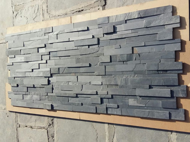 dark-black-natural-finish-slate-mosaic-wall-panels